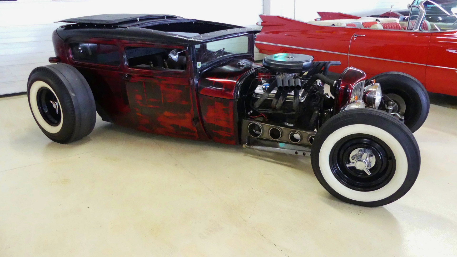 1932 Ford Rat Rod Assembled Vehicle 2 Miles Red 2 DR 350 Automatic.
