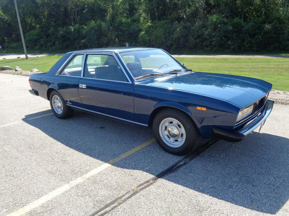 1973 Fiat 130 Coupe 16K Original Miles Blue w/Red Leather