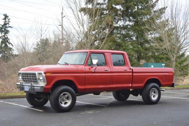 1975 ford F250 crew cab factory highboy 4X4 4-SPEED manual only 98,027 mile...